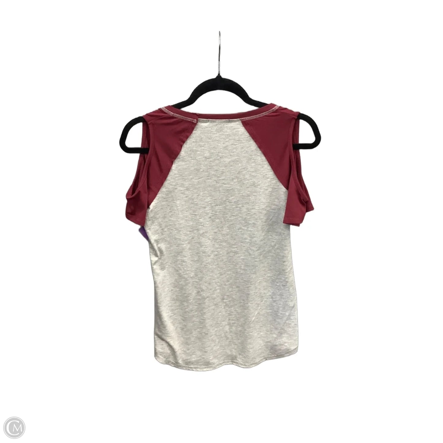 Top Short Sleeve By Maurices In Grey & Red, Size: S