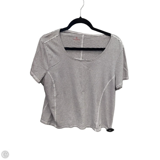 Top Short Sleeve By Talbots In Striped Pattern, Size: 2x