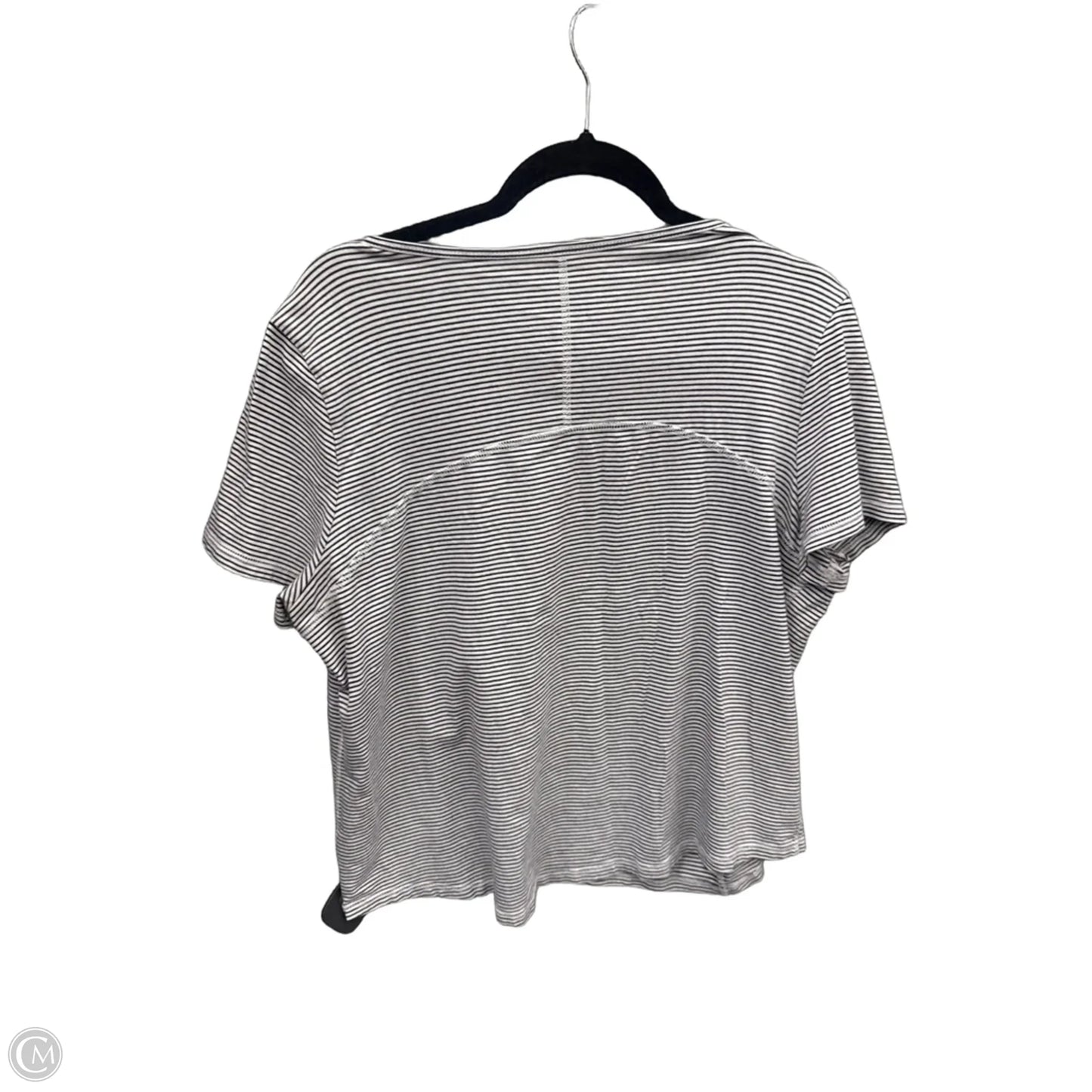 Top Short Sleeve By Talbots In Striped Pattern, Size: 2x