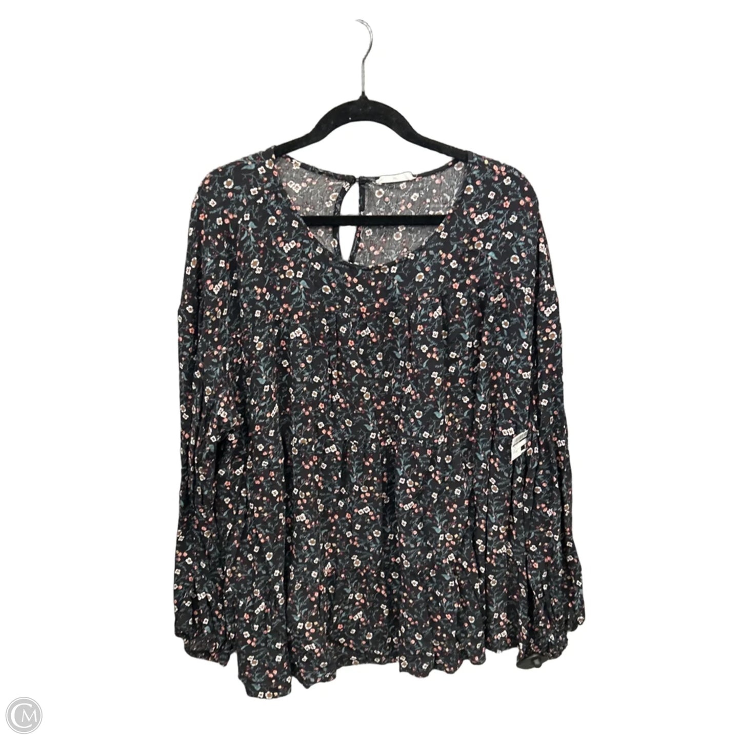Top Long Sleeve By Chicsoul In Black, Size: 3x