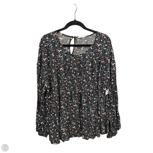 Top Long Sleeve By Chicsoul In Black, Size: 3x