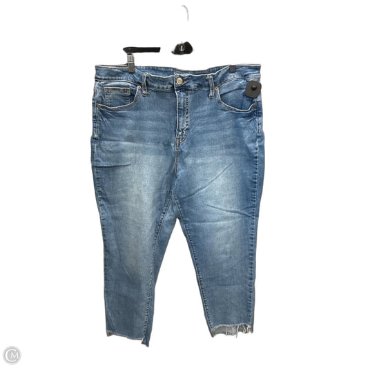 Jeans Cropped By Terra & Sky In Blue Denim, Size: 18