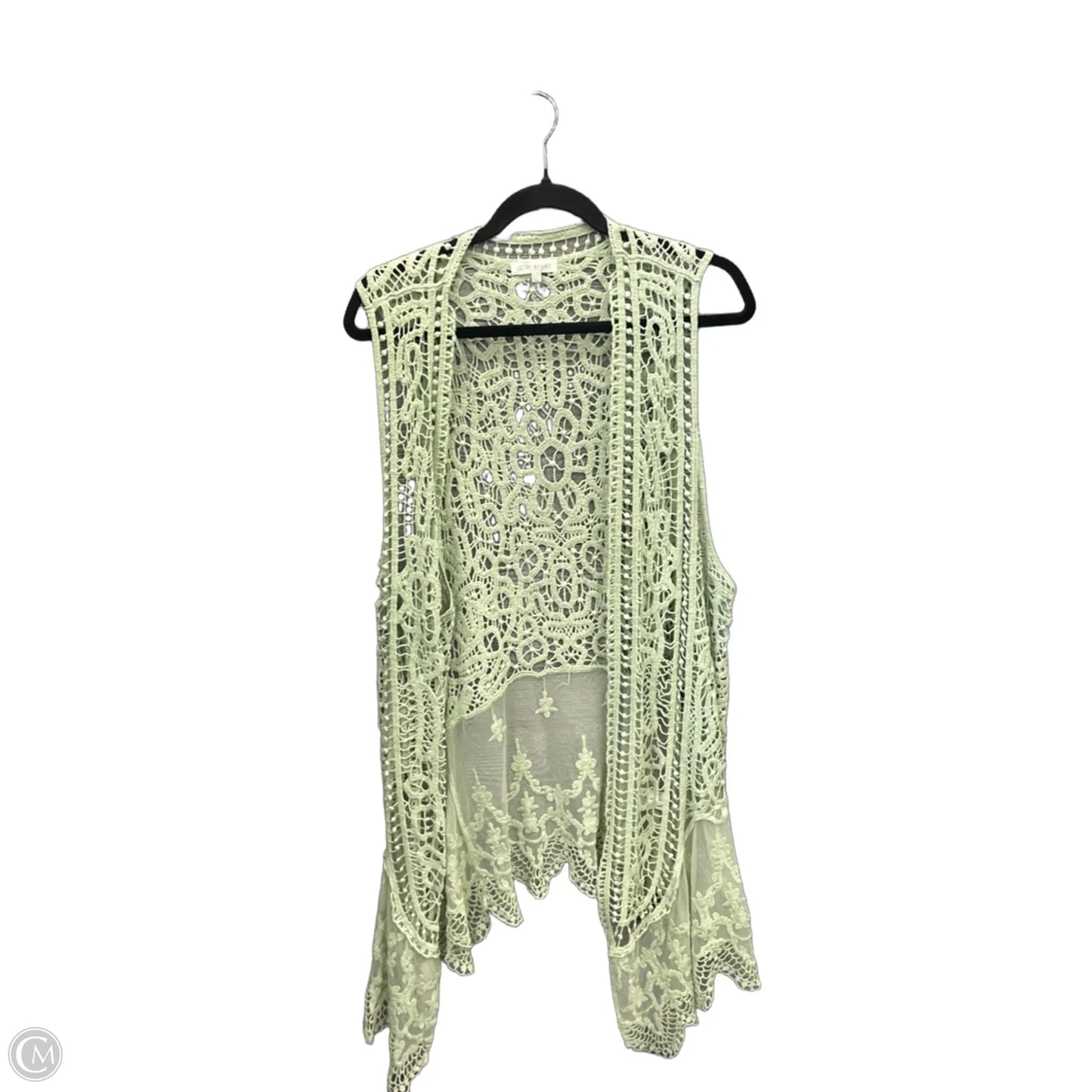 Vest Sweater By Ultra Flirt In Green, Size: S