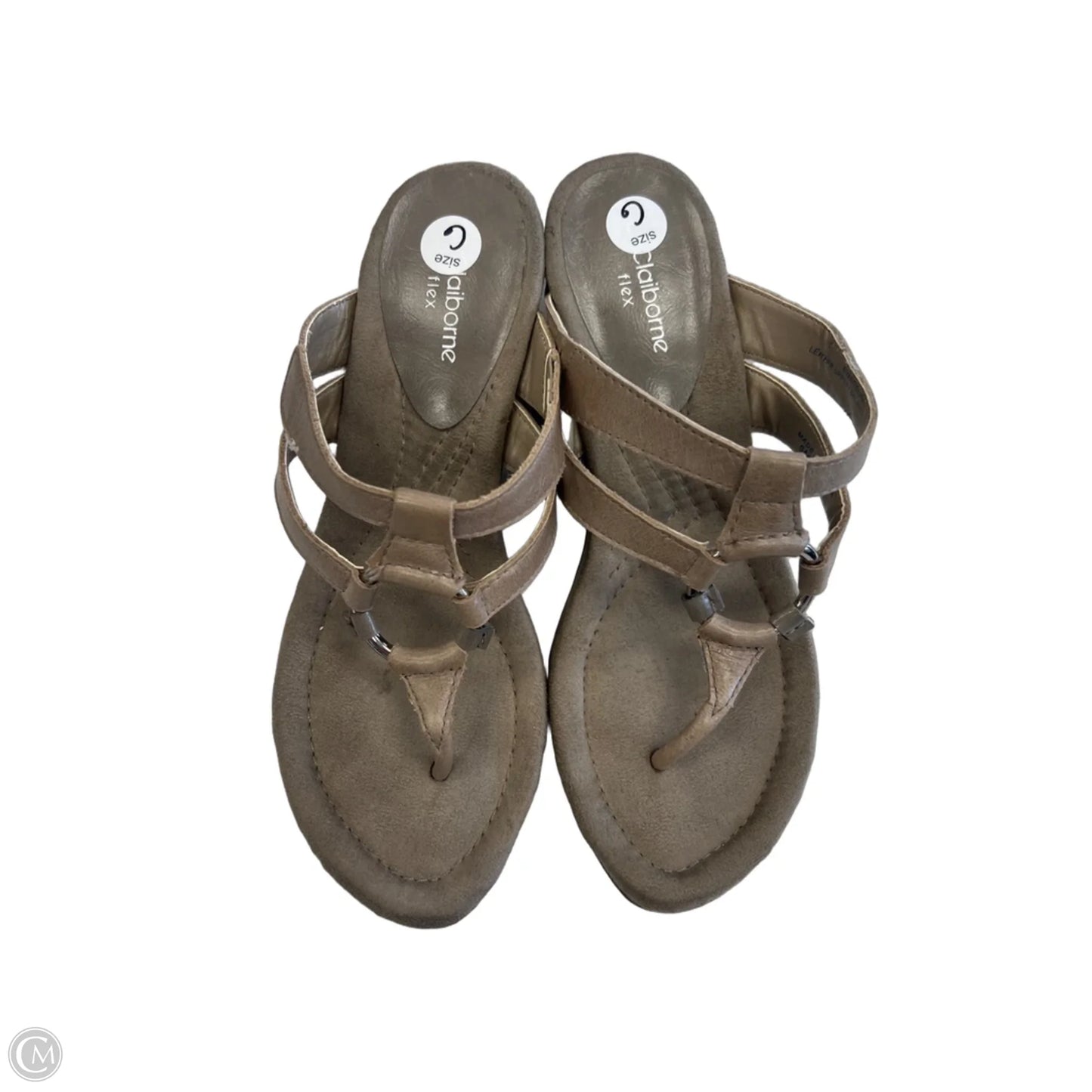 Sandals Flats By Liz Claiborne In Tan, Size: 6