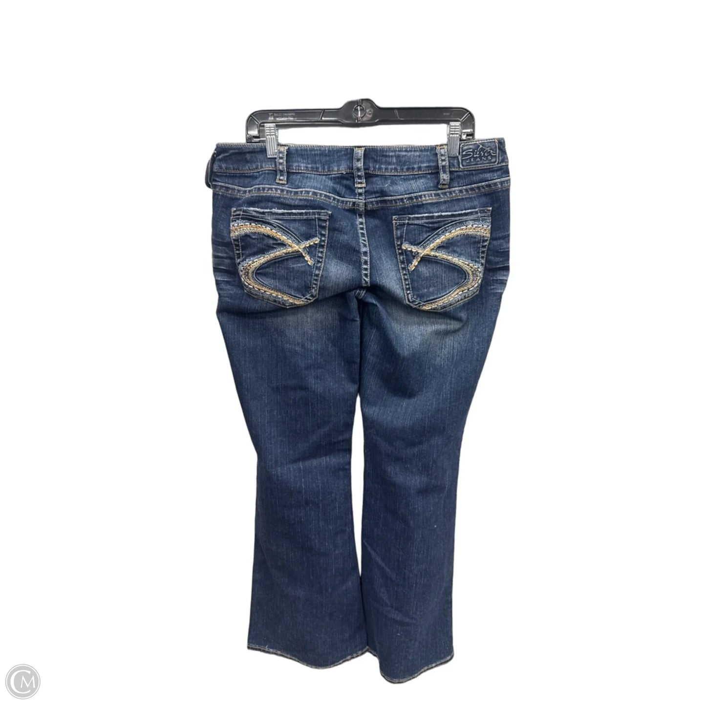 Jeans Boot Cut By Silver In Blue Denim, Size: 18