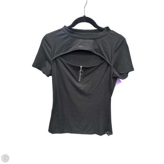 Top Short Sleeve By Clothes Mentor In Black, Size: L