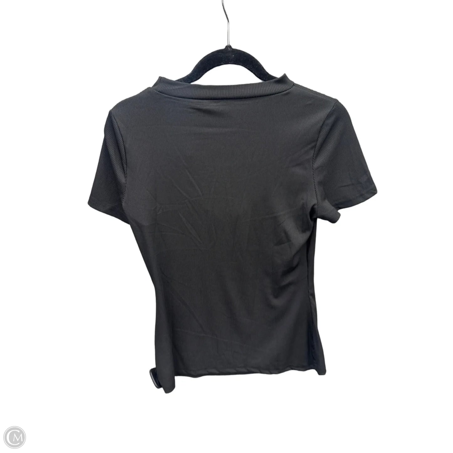 Top Short Sleeve By Clothes Mentor In Black, Size: L