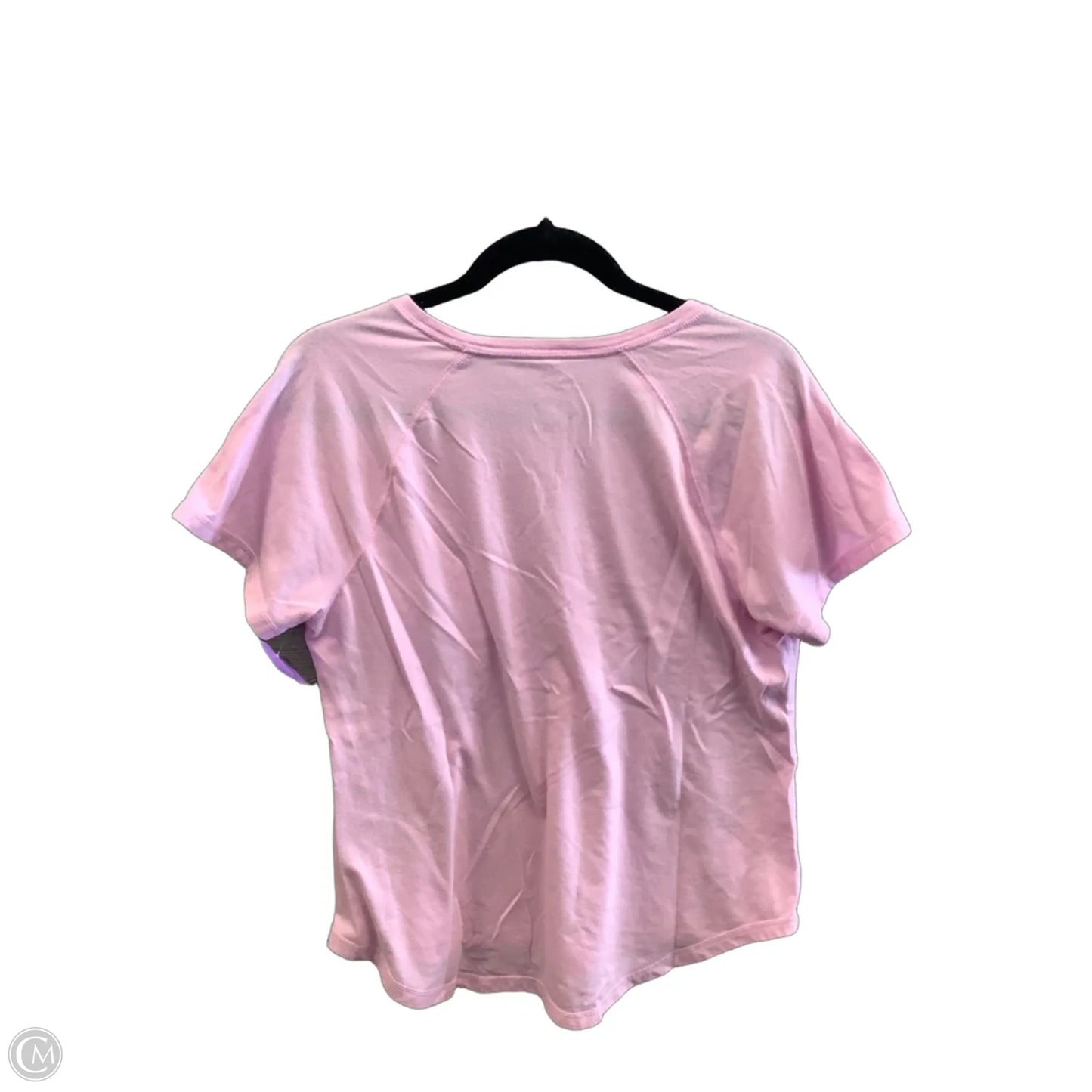 Athletic Top Short Sleeve By Tek Gear In Pink, Size: L