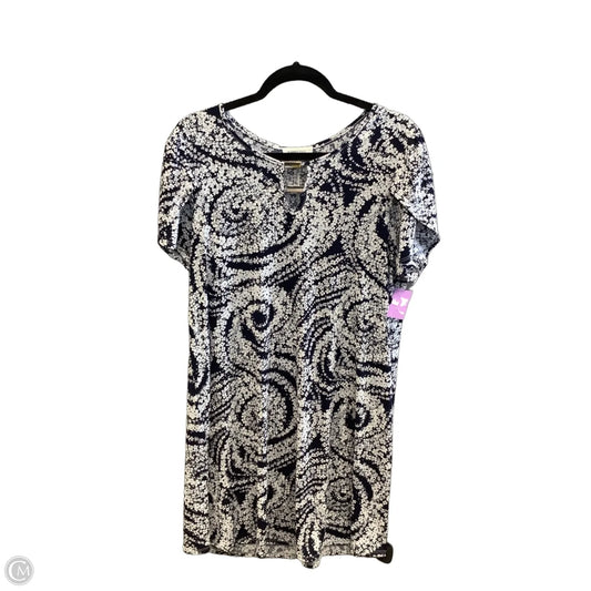Dress Casual Midi By Espresso In Blue & White, Size: L
