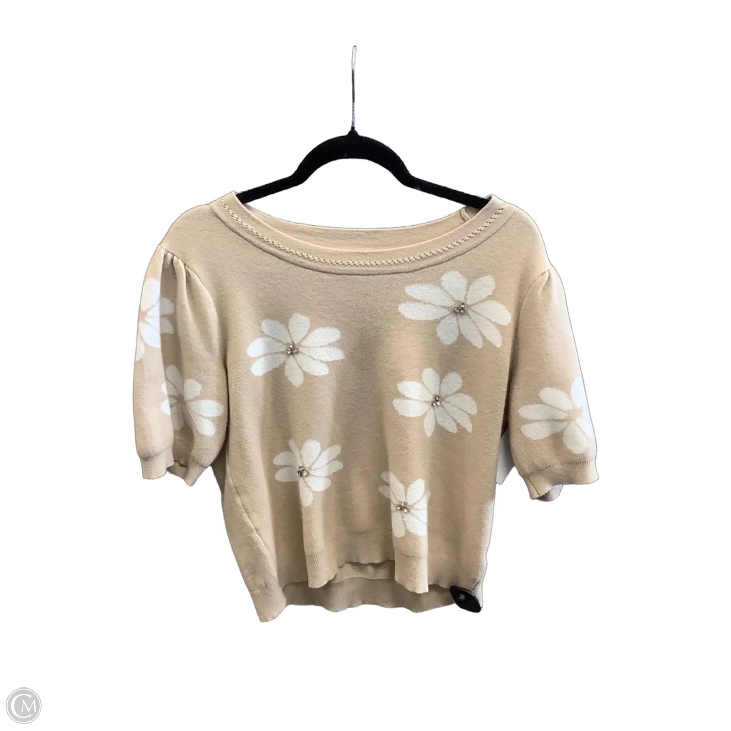 Sweater Short Sleeve By Clothes Mentor In Tan, Size: Xlp