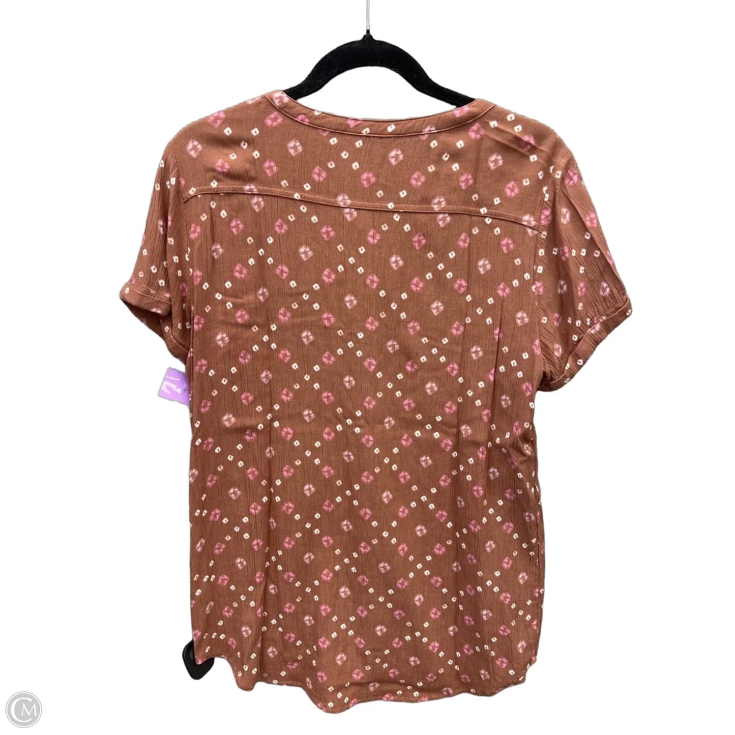 Top Short Sleeve By Sonoma In Brown, Size: M