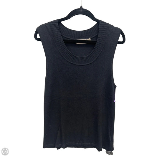 Top Sleeveless By Croft And Barrow In Black, Size: L