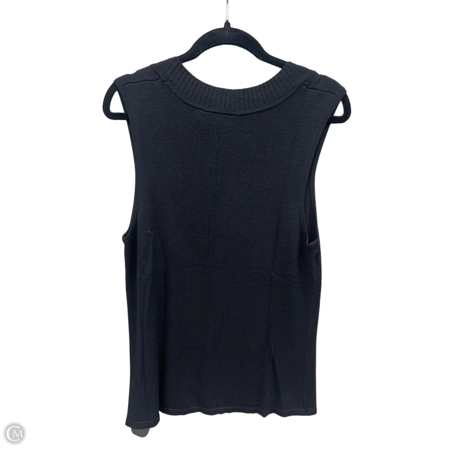 Top Sleeveless By Croft And Barrow In Black, Size: L