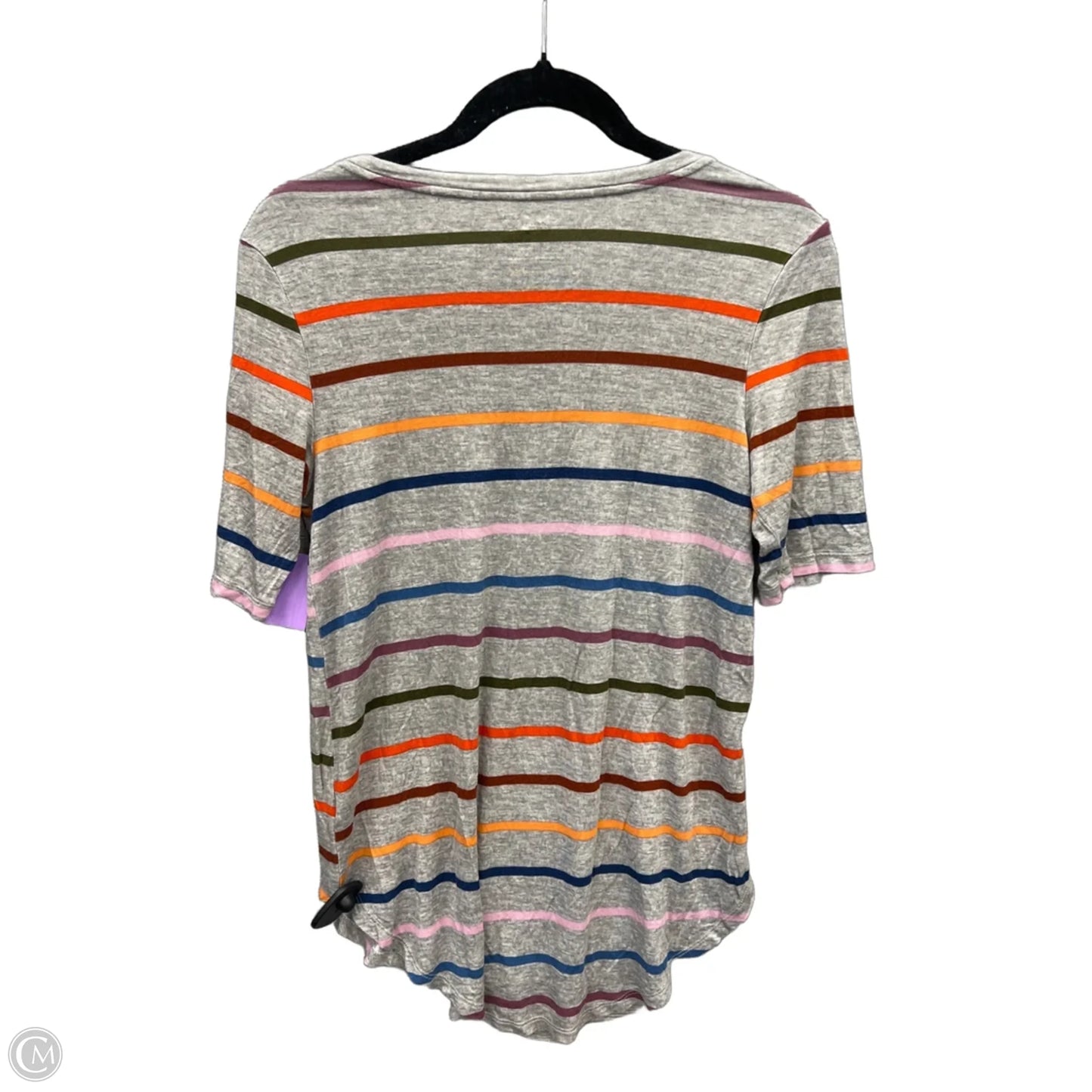 Top Short Sleeve By Maurices In Striped Pattern, Size: S