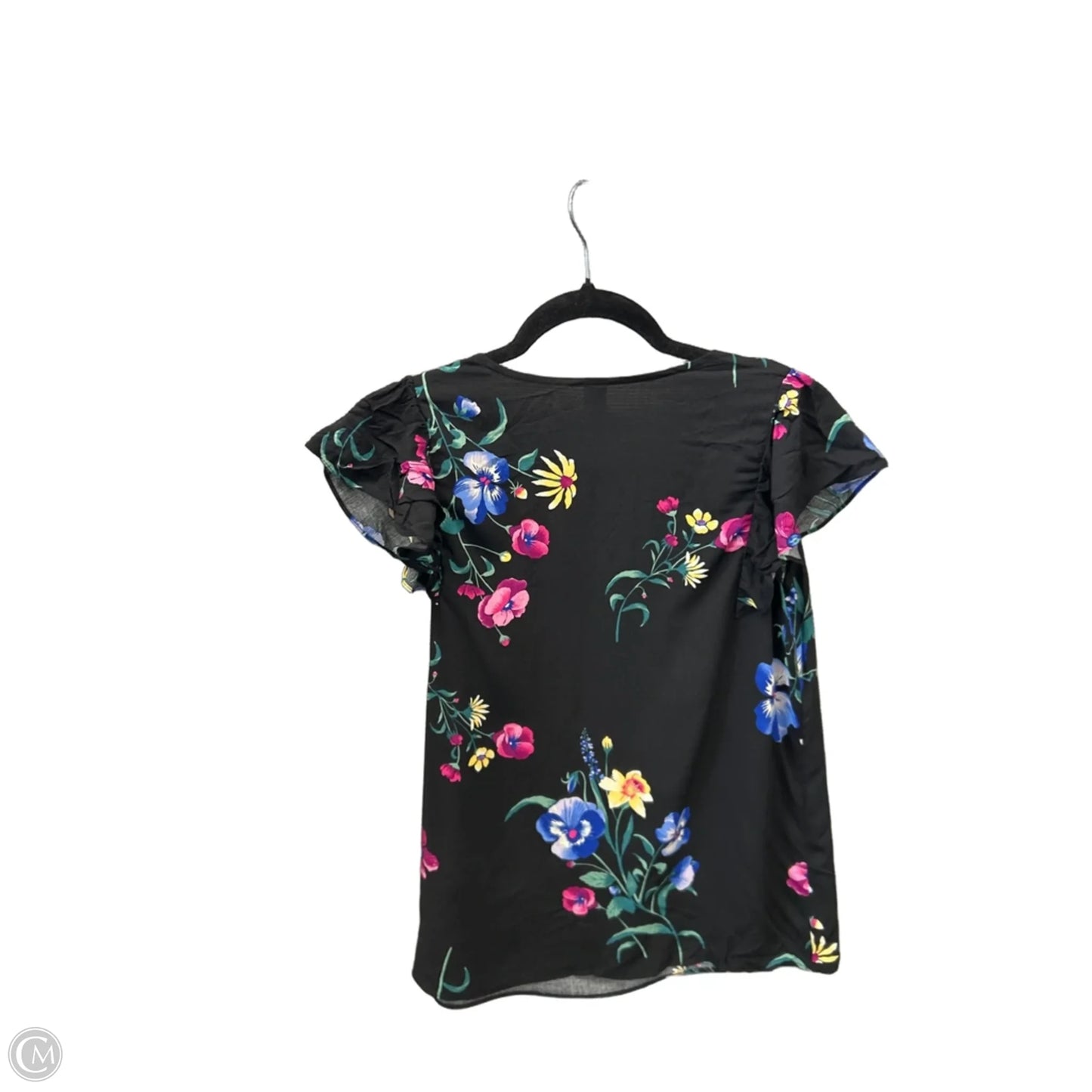 Blouse Short Sleeve By Old Navy In Black, Size: S