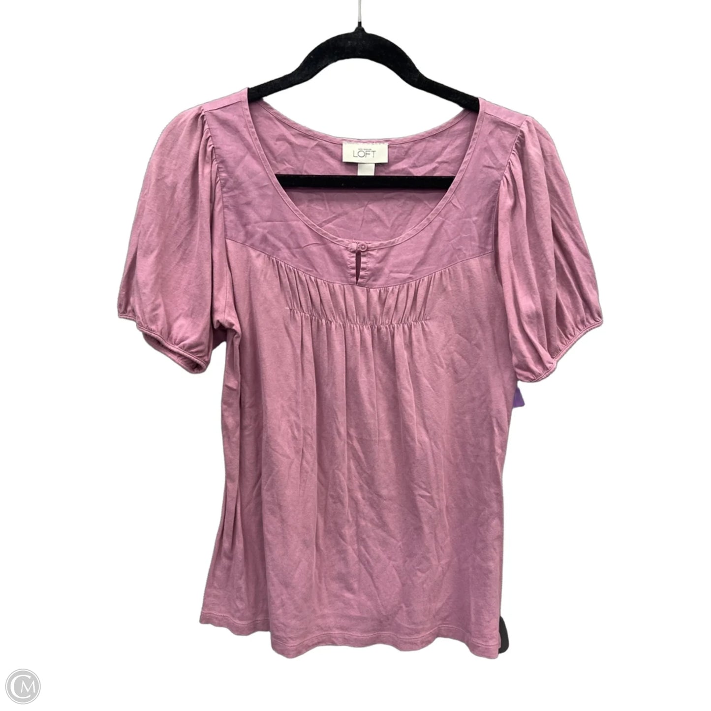 Top Short Sleeve By Loft In Purple, Size: S