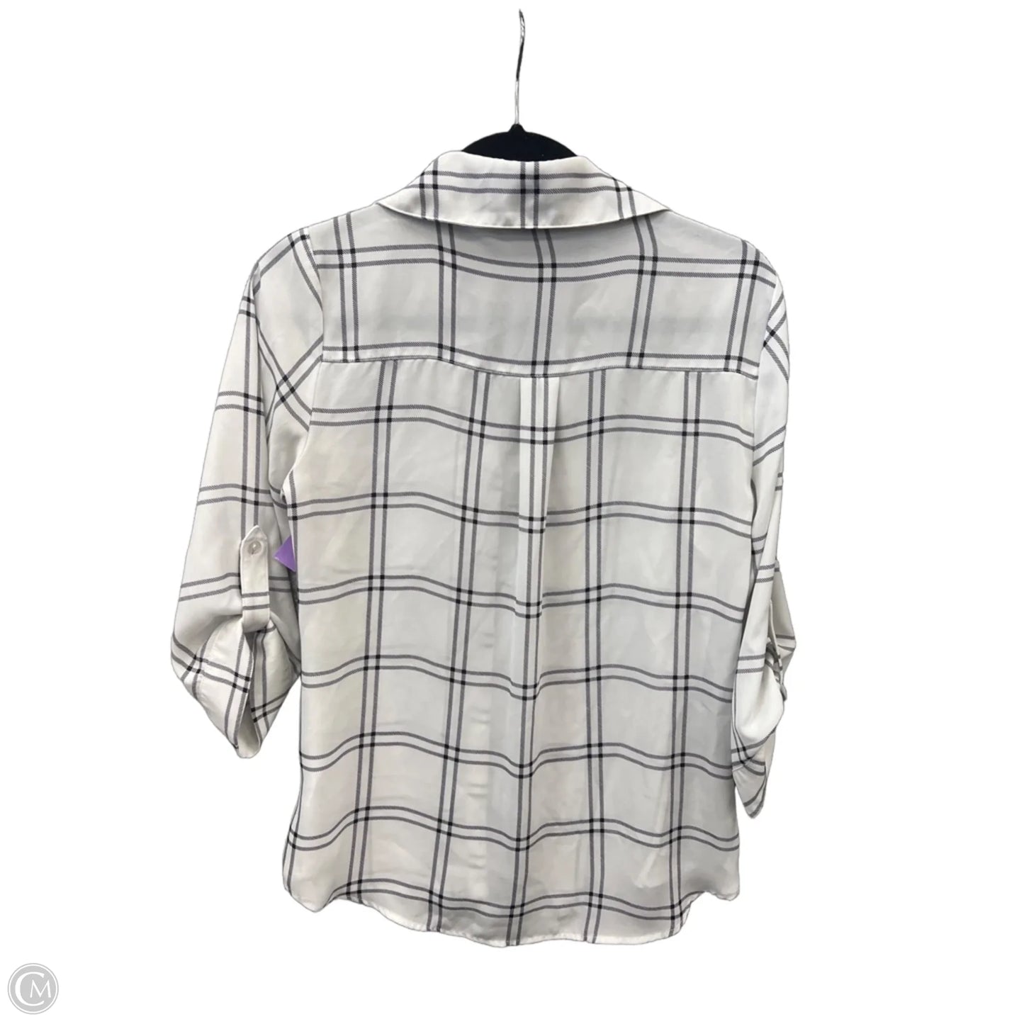 Top 3/4 Sleeve By Fortune & Ivy In Black & White, Size: S