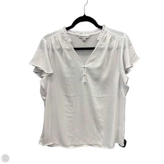 Top Short Sleeve By Counterparts In White, Size: L