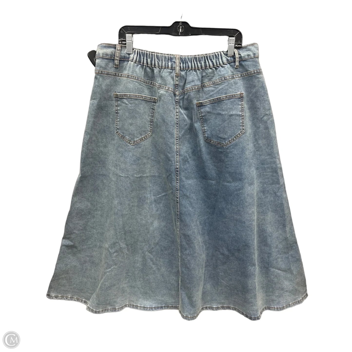 Skirt Midi By Clothes Mentor In Blue Denim, Size: 20