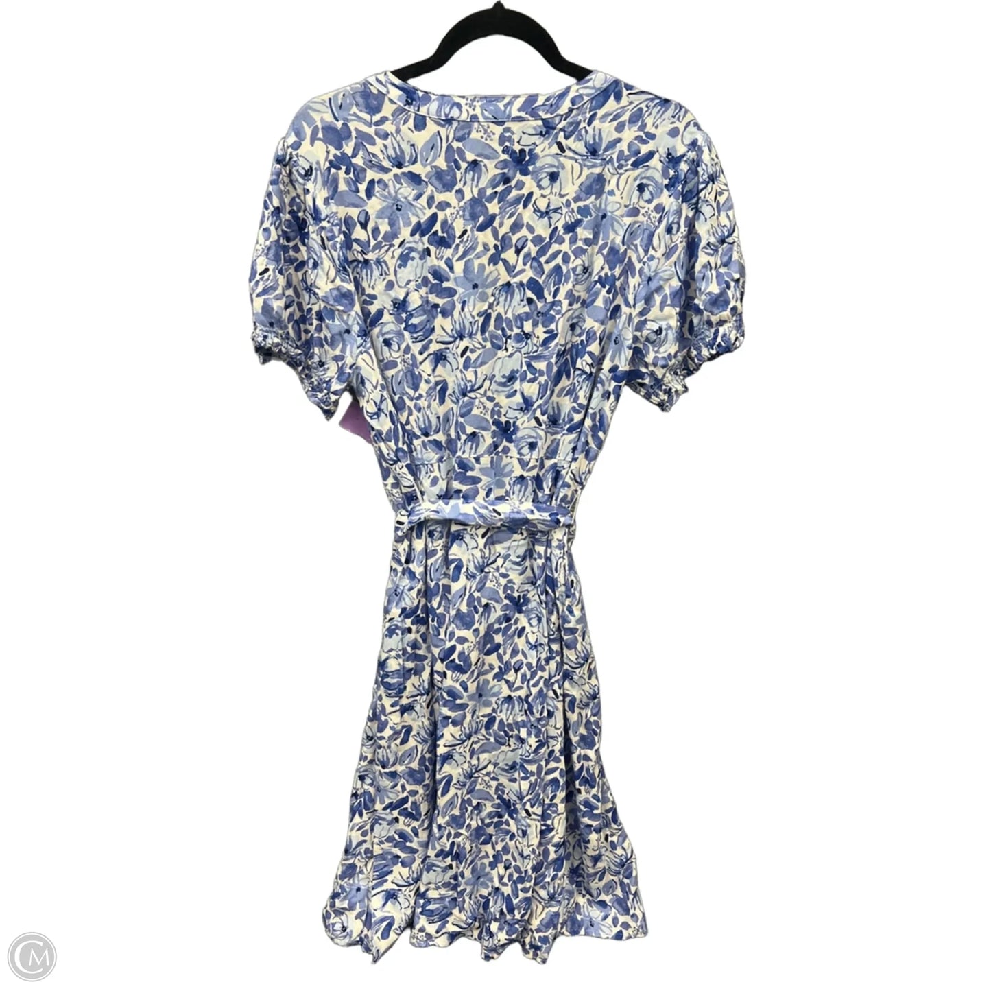 Dress Casual Midi By Croft And Barrow In Blue & White, Size: Xxl