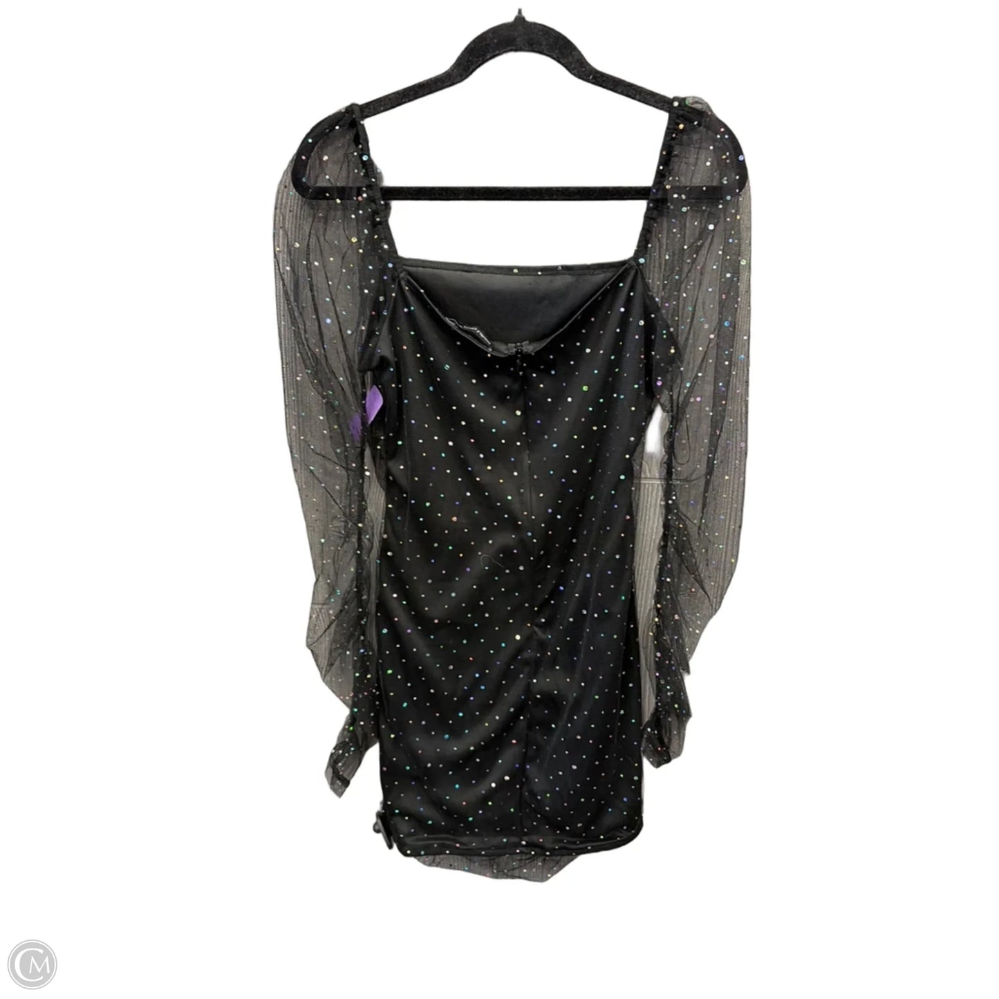 Dress Party Midi By Clothes Mentor In Black, Size: L