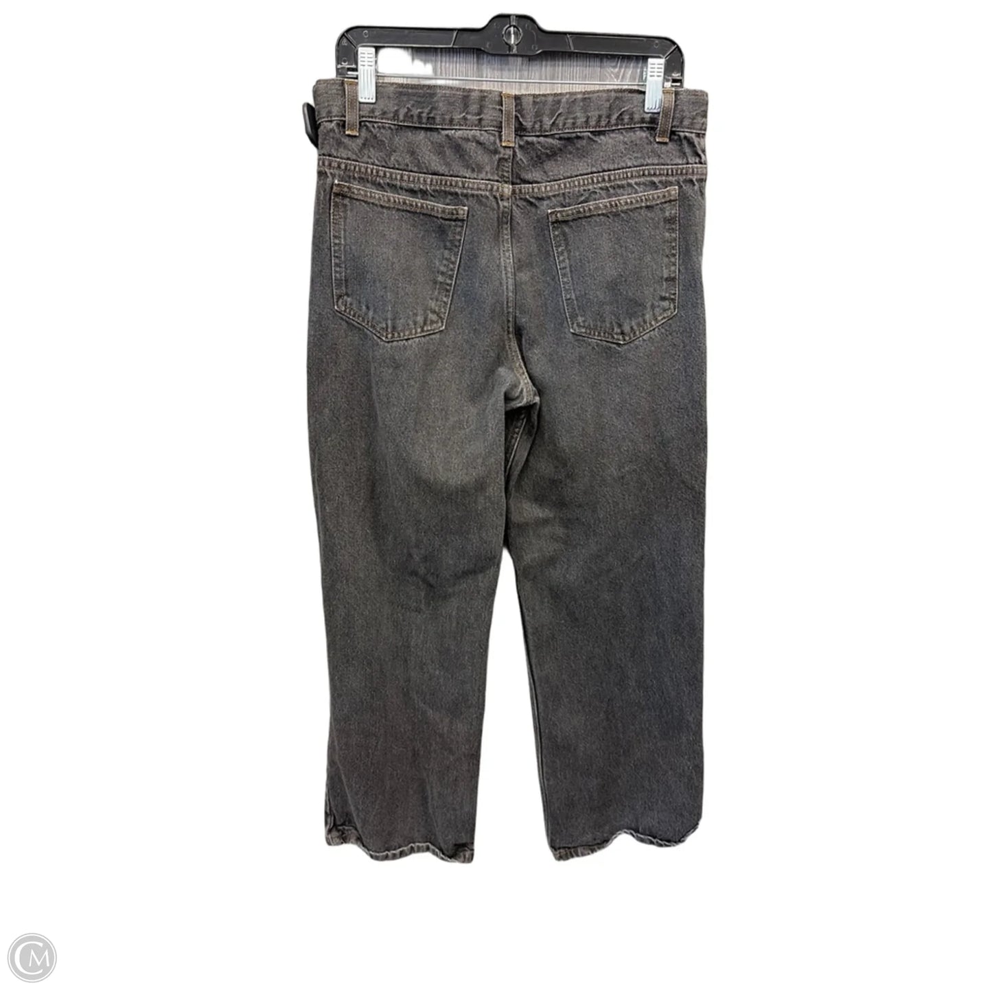 Jeans Straight By Faded Glory In Black Denim, Size: 16