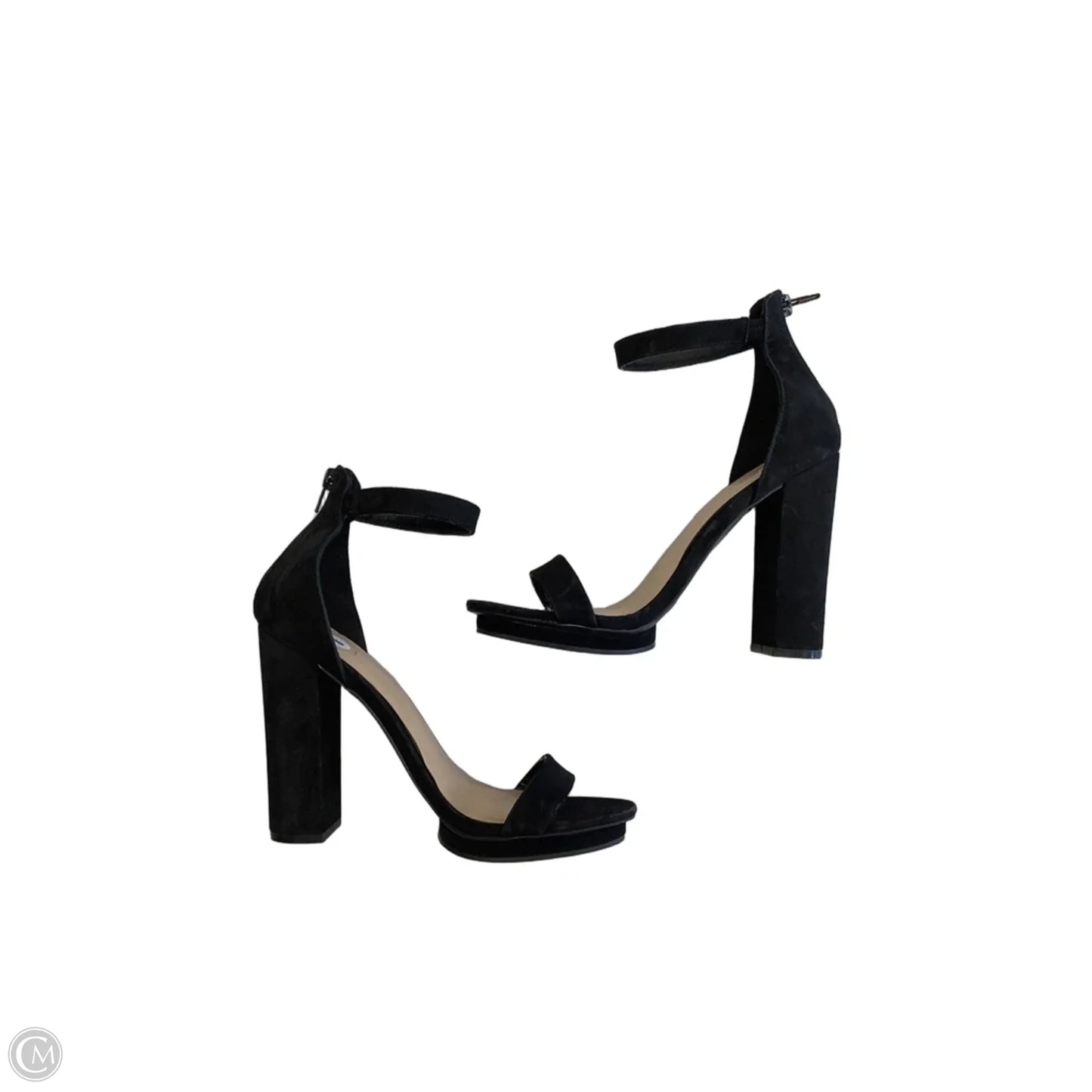 Sandals Heels Block By Akira In Black, Size: 8