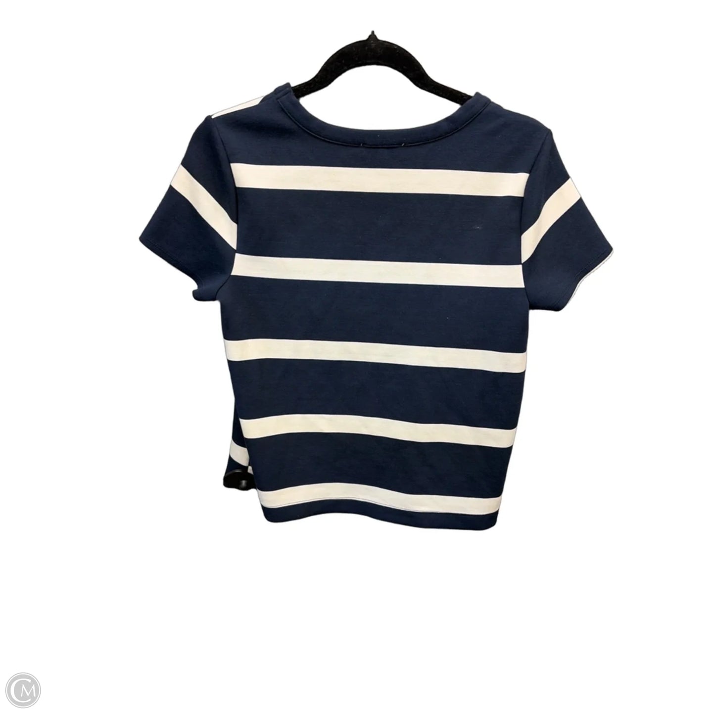 Top Short Sleeve By Cable And Gauge In Striped Pattern, Size: S