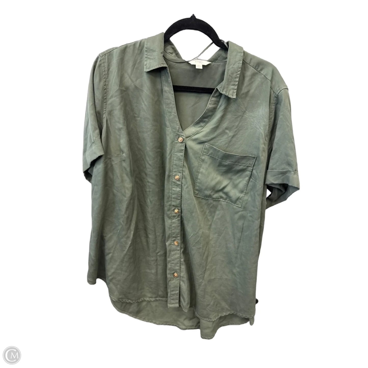 Top Short Sleeve By Terra & Sky In Green, Size: 1x