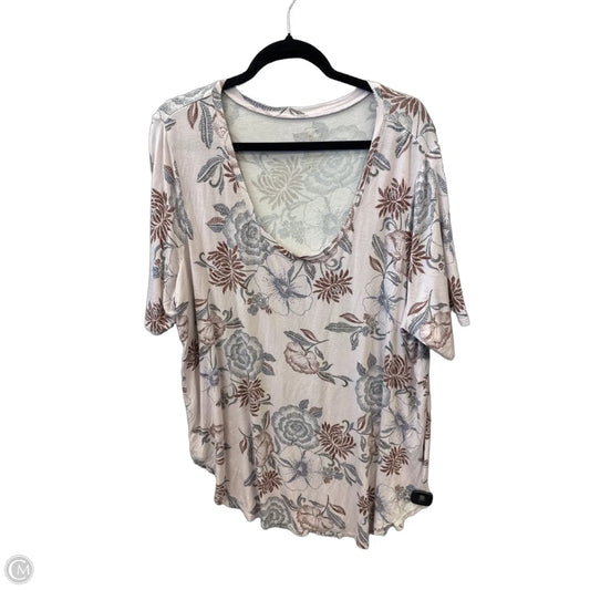Top Short Sleeve By Maurices In Pink, Size: 2x