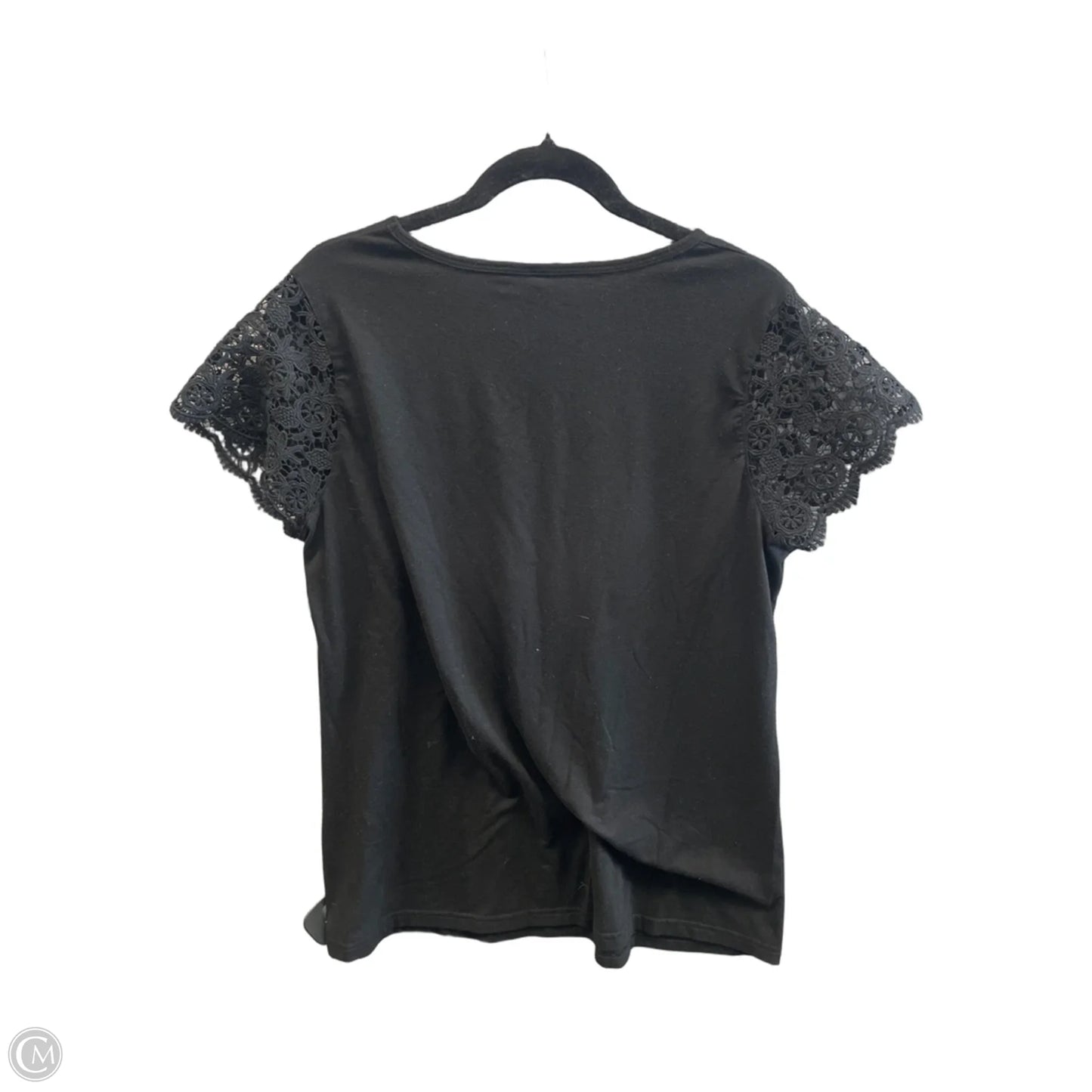 Top Short Sleeve By Clothes Mentor In Black, Size: Xl