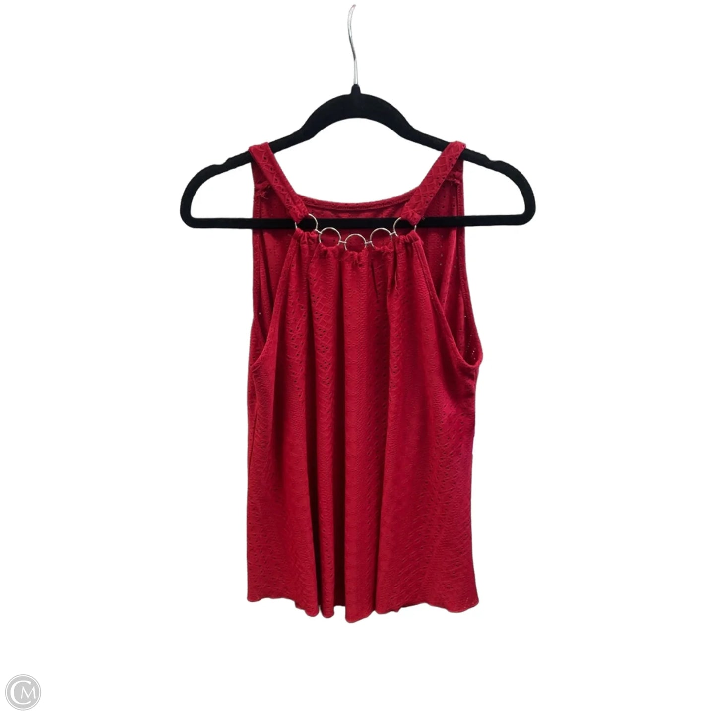 Top Sleeveless By Clothes Mentor In Red, Size: 1x
