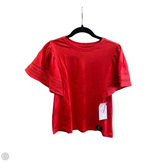 Top Short Sleeve By Time And Tru In Red, Size: M