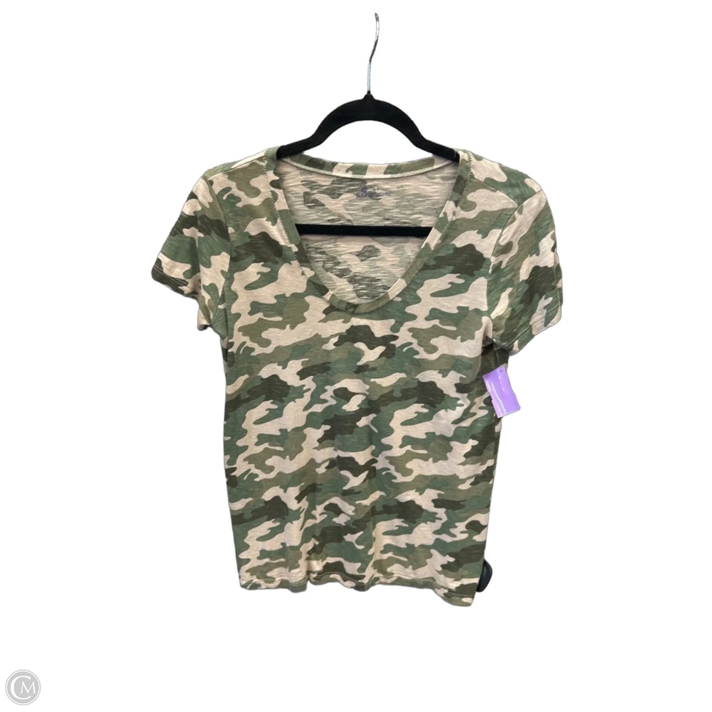 Top Short Sleeve By Susina In Camouflage Print, Size: S