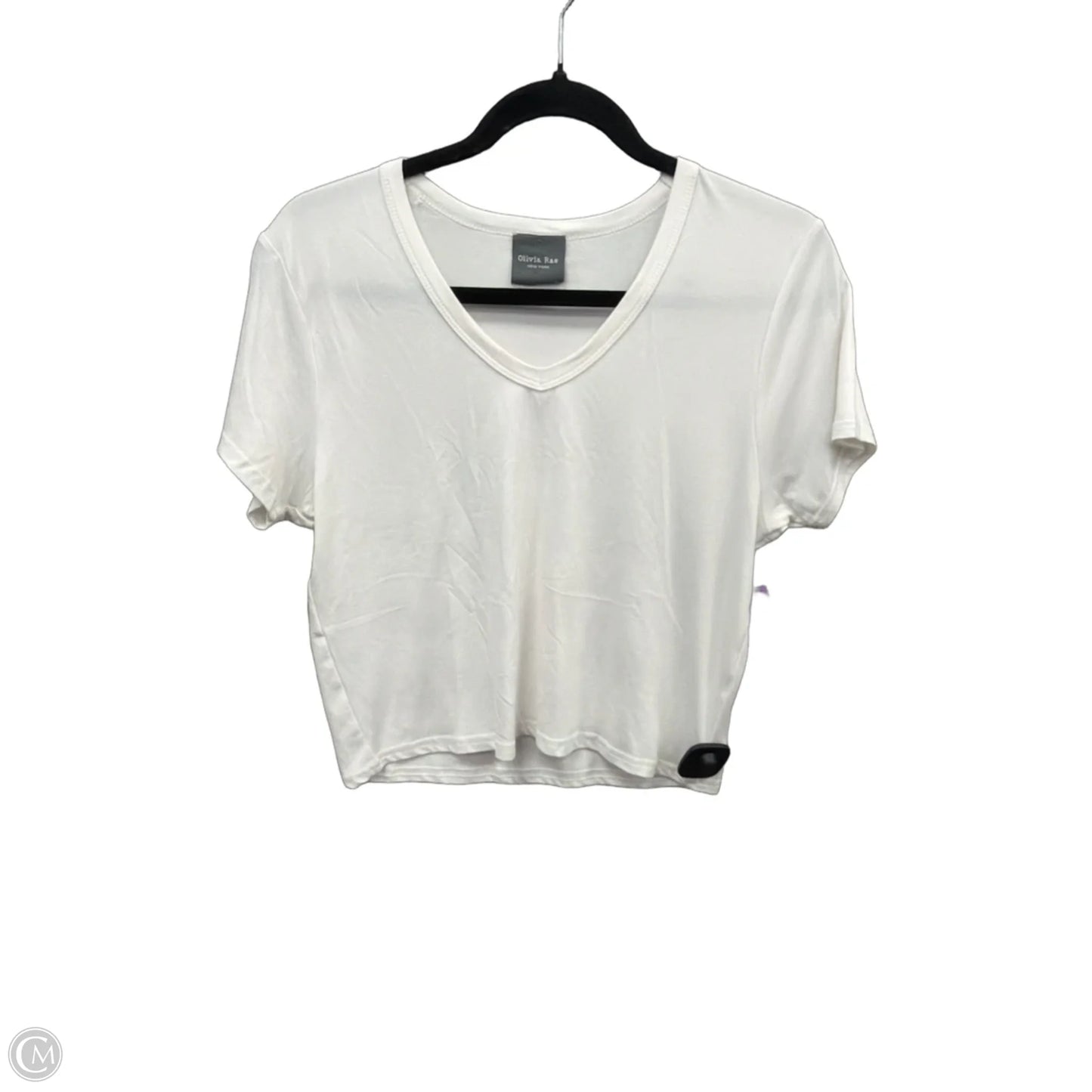 Top Short Sleeve By Olivia Rae In White, Size: M