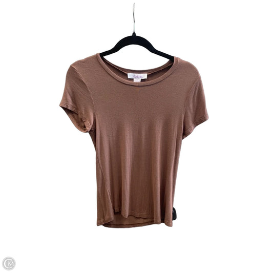 Top Short Sleeve By Clothes Mentor In Brown, Size: M