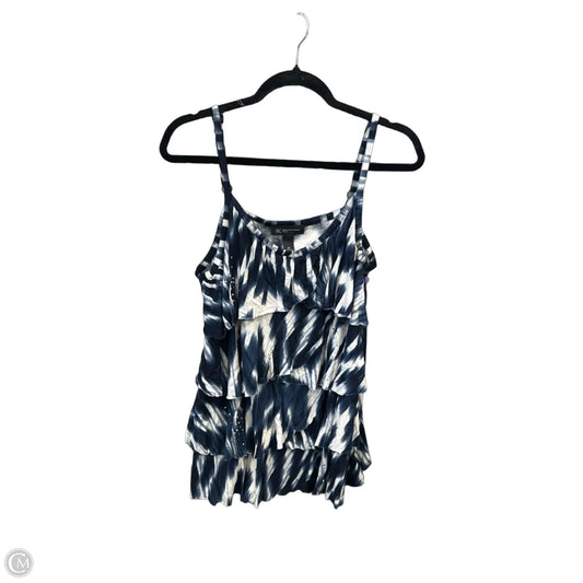 Top Sleeveless By Inc In Blue & White, Size: 2x
