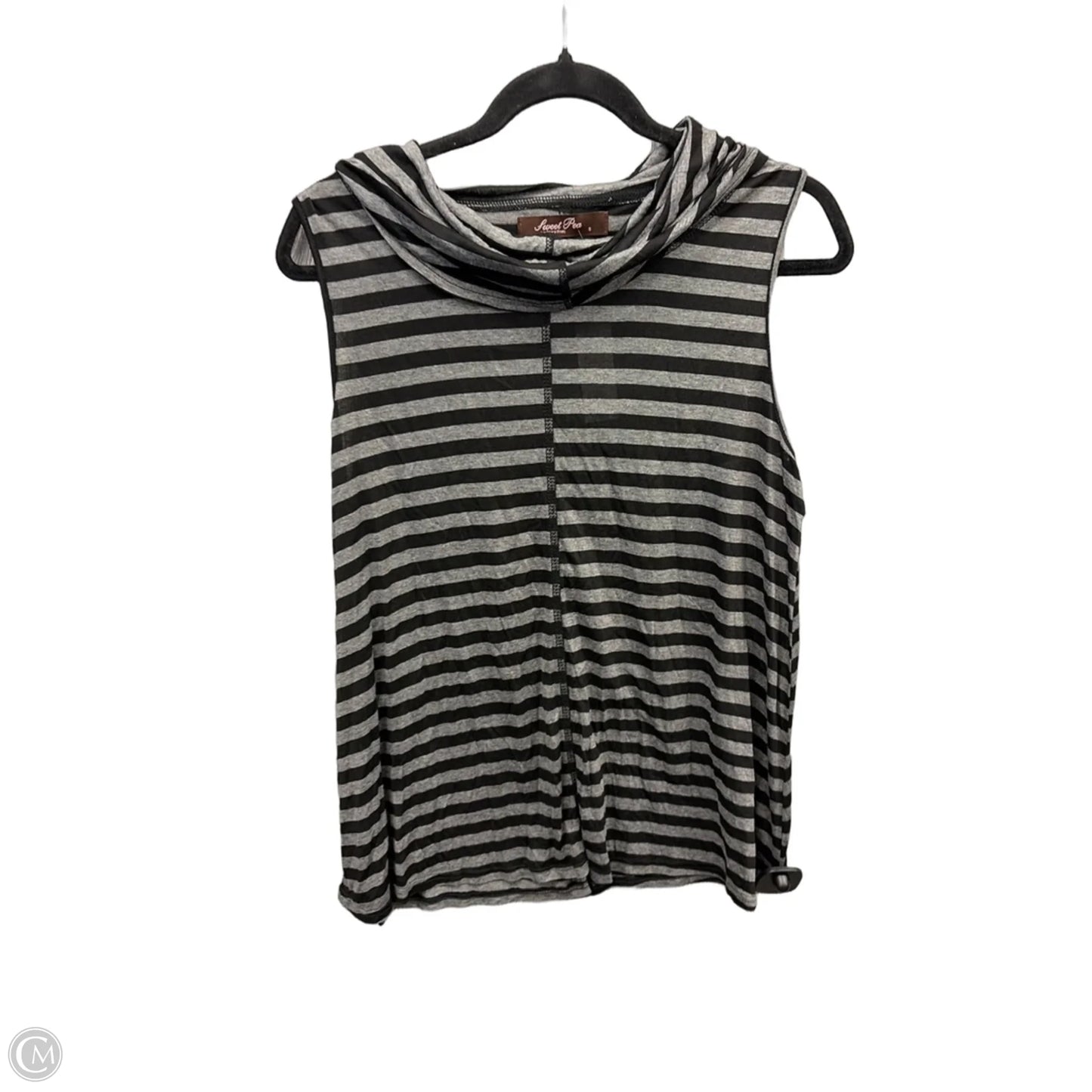 Top Sleeveless By Sweet Pea In Striped Pattern, Size: S