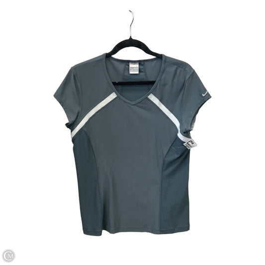 Athletic Top Short Sleeve By Nike Apparel In Grey, Size: L
