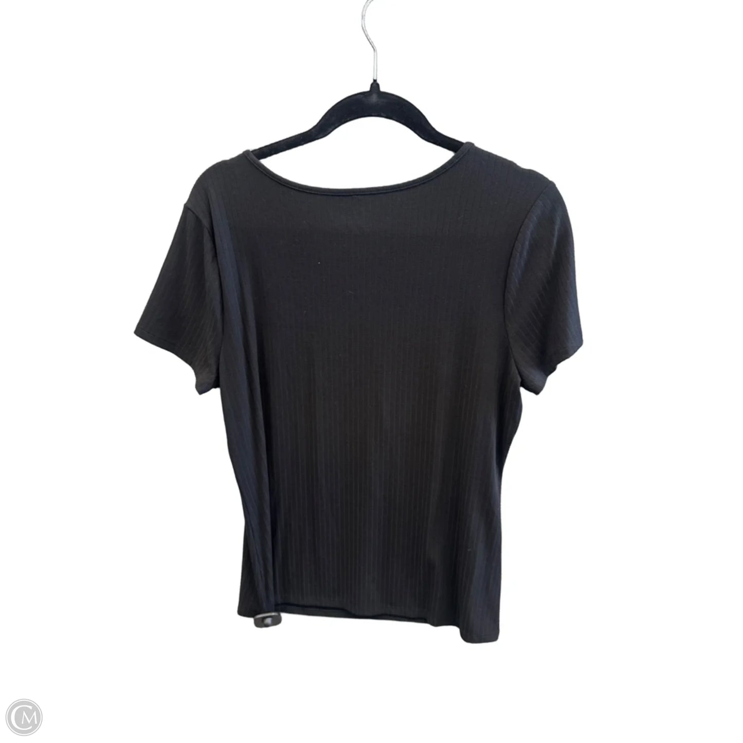 Top Short Sleeve By Time And Tru In Black, Size: L