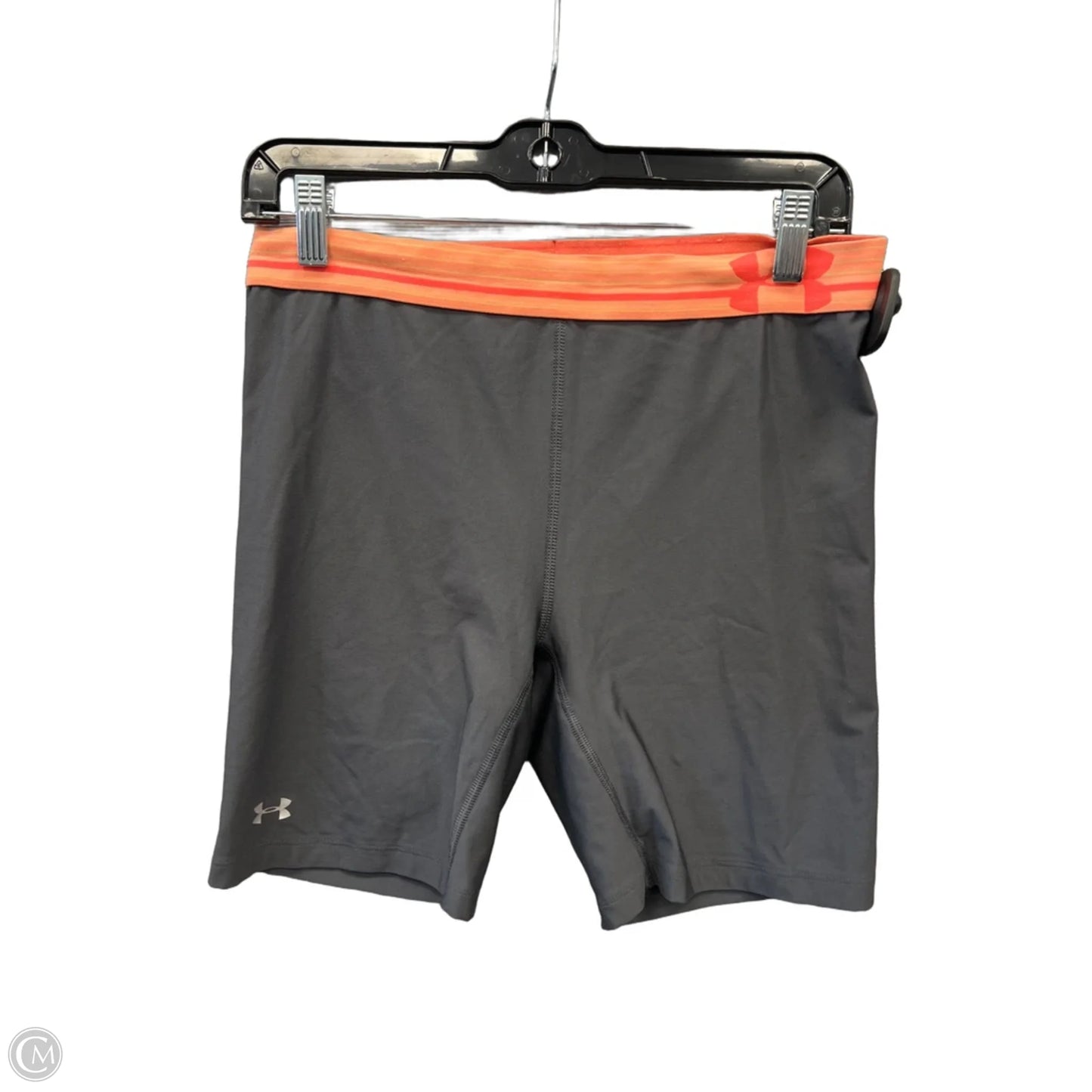 Athletic Shorts By Under Armour In Grey & Orange, Size: M