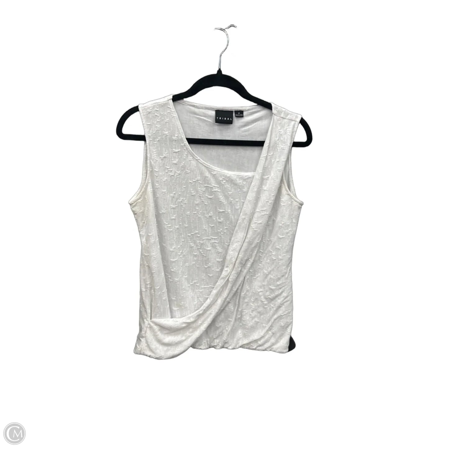 Top Sleeveless By Tribal In White, Size: M