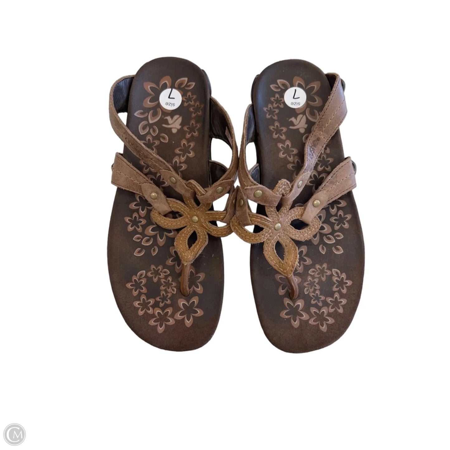 Sandals Flip Flops By Clothes Mentor In Brown, Size: 7