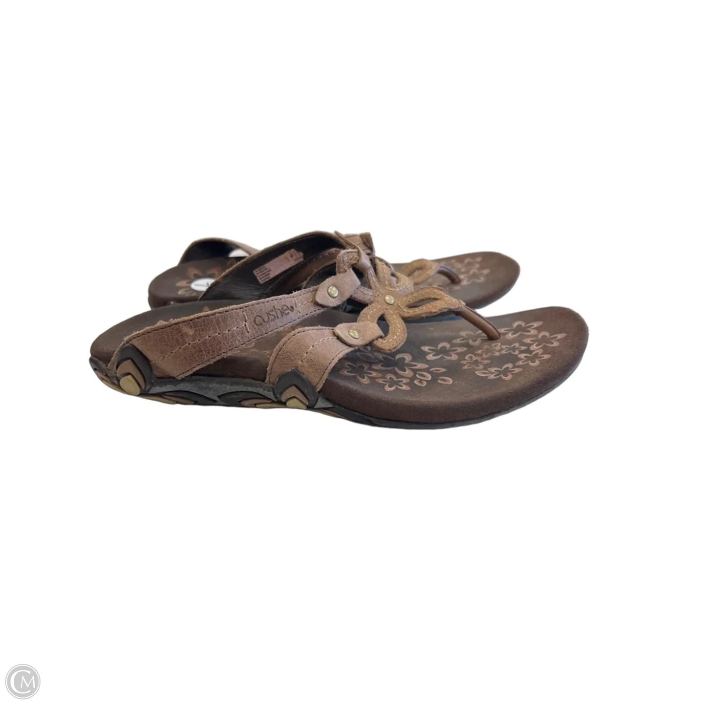 Sandals Flip Flops By Clothes Mentor In Brown, Size: 7