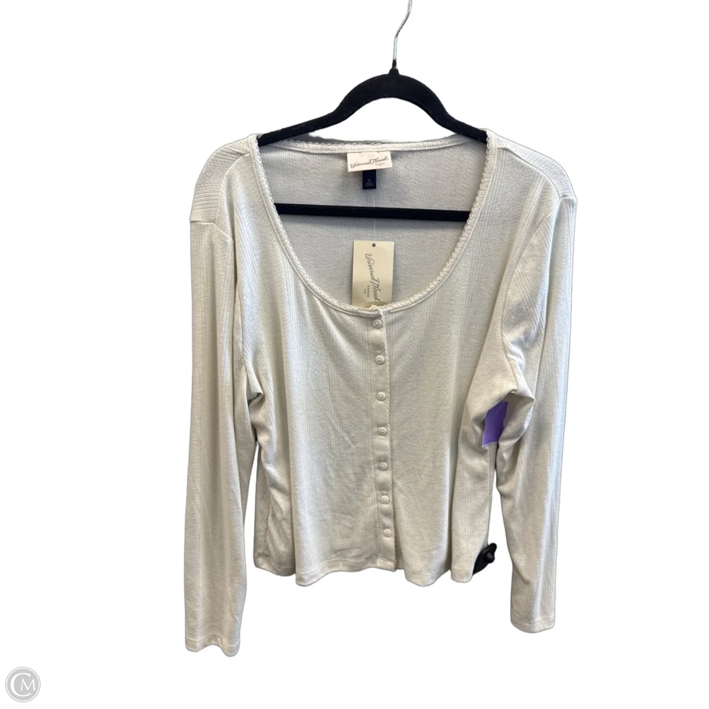 Top Long Sleeve By Universal Thread In Cream, Size: Xl