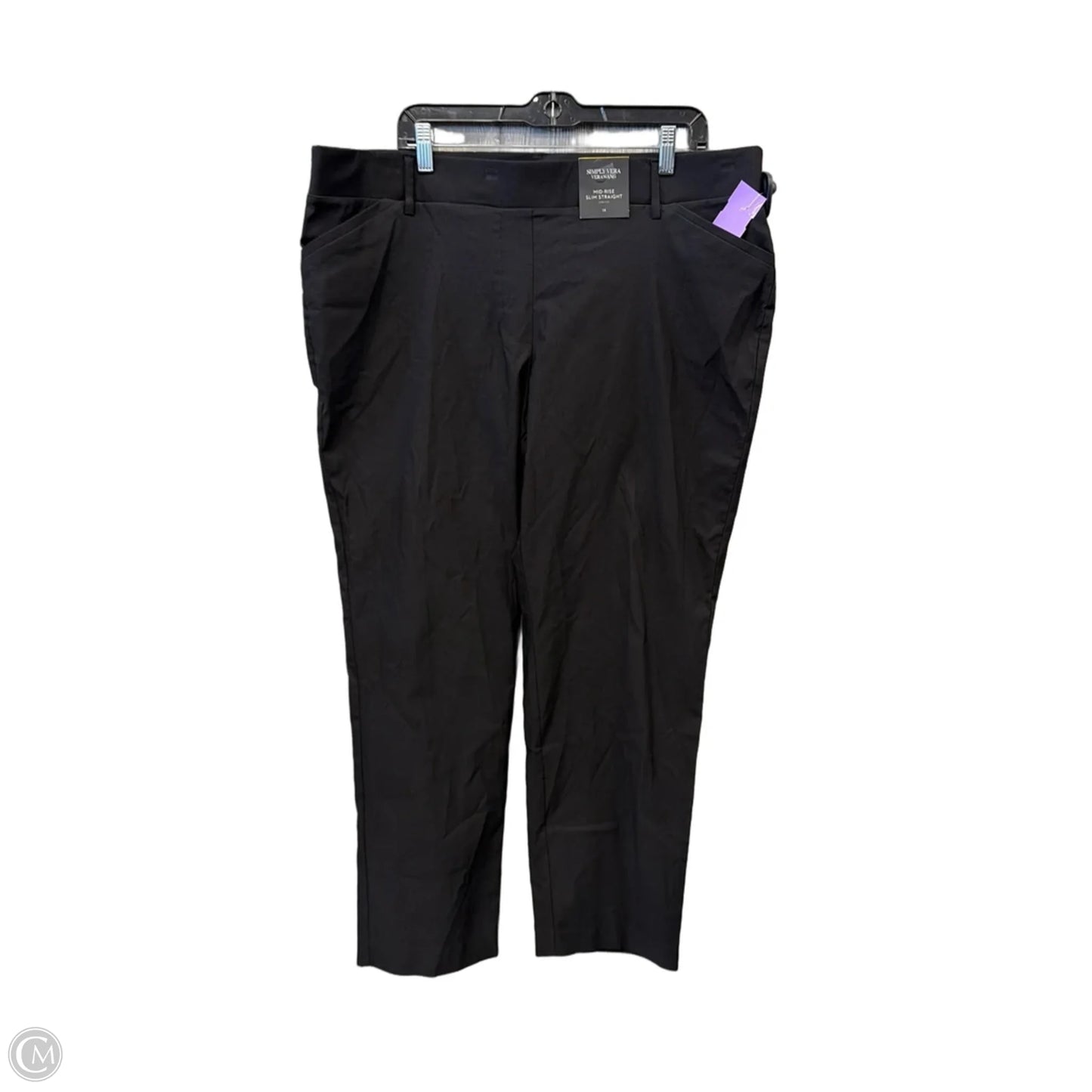 Pants Dress By Simply Vera In Black, Size: 18