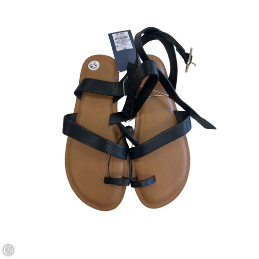 Sandals Flats By Universal Thread In Black & Brown, Size: 7.5