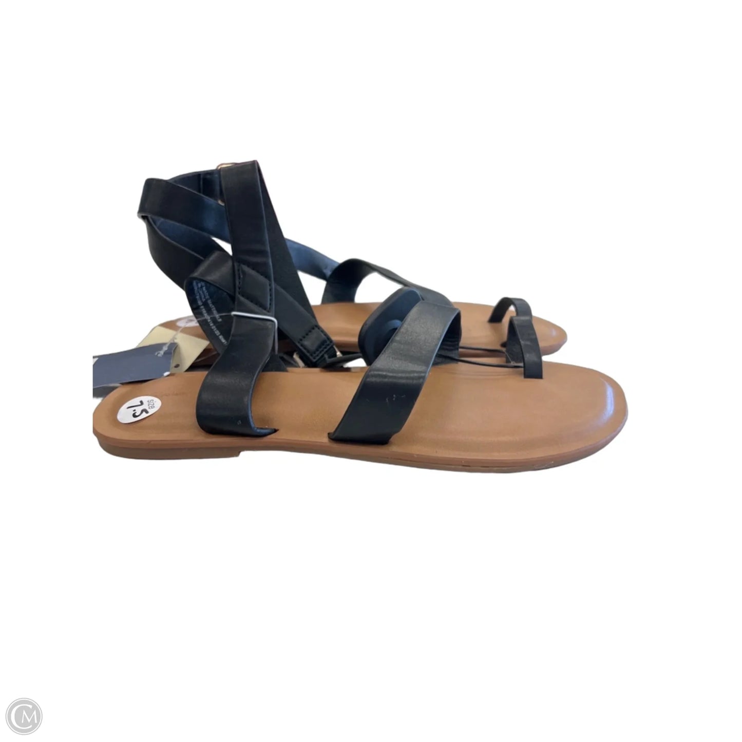 Sandals Flats By Universal Thread In Black & Brown, Size: 7.5
