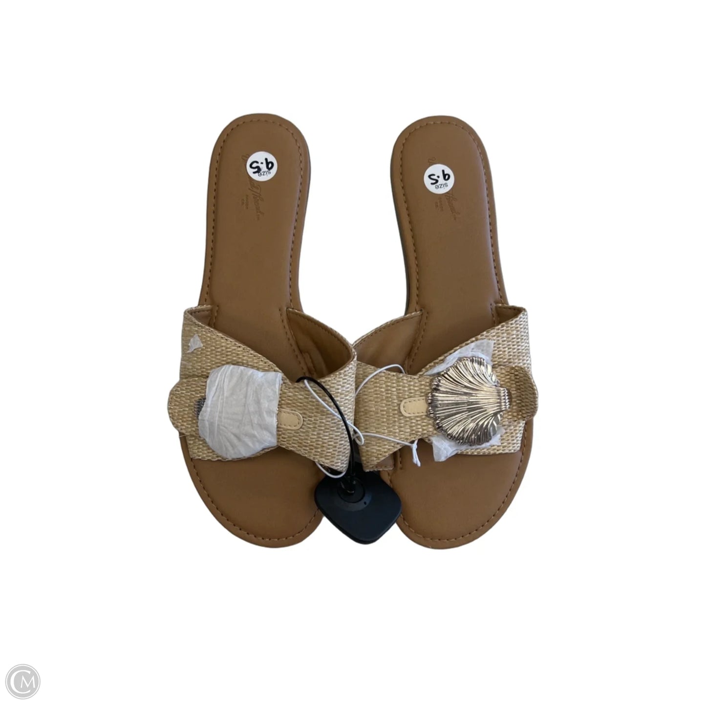 Sandals Flats By Universal Thread In Brown & Tan, Size: 9.5