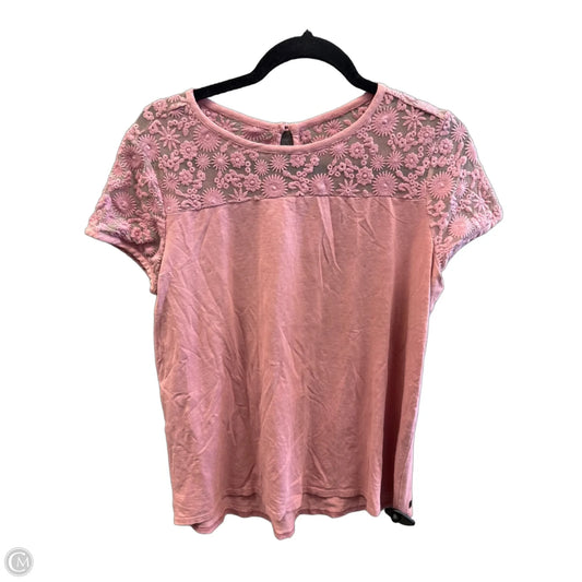 Top Short Sleeve By Matilda Jane In Pink, Size: M